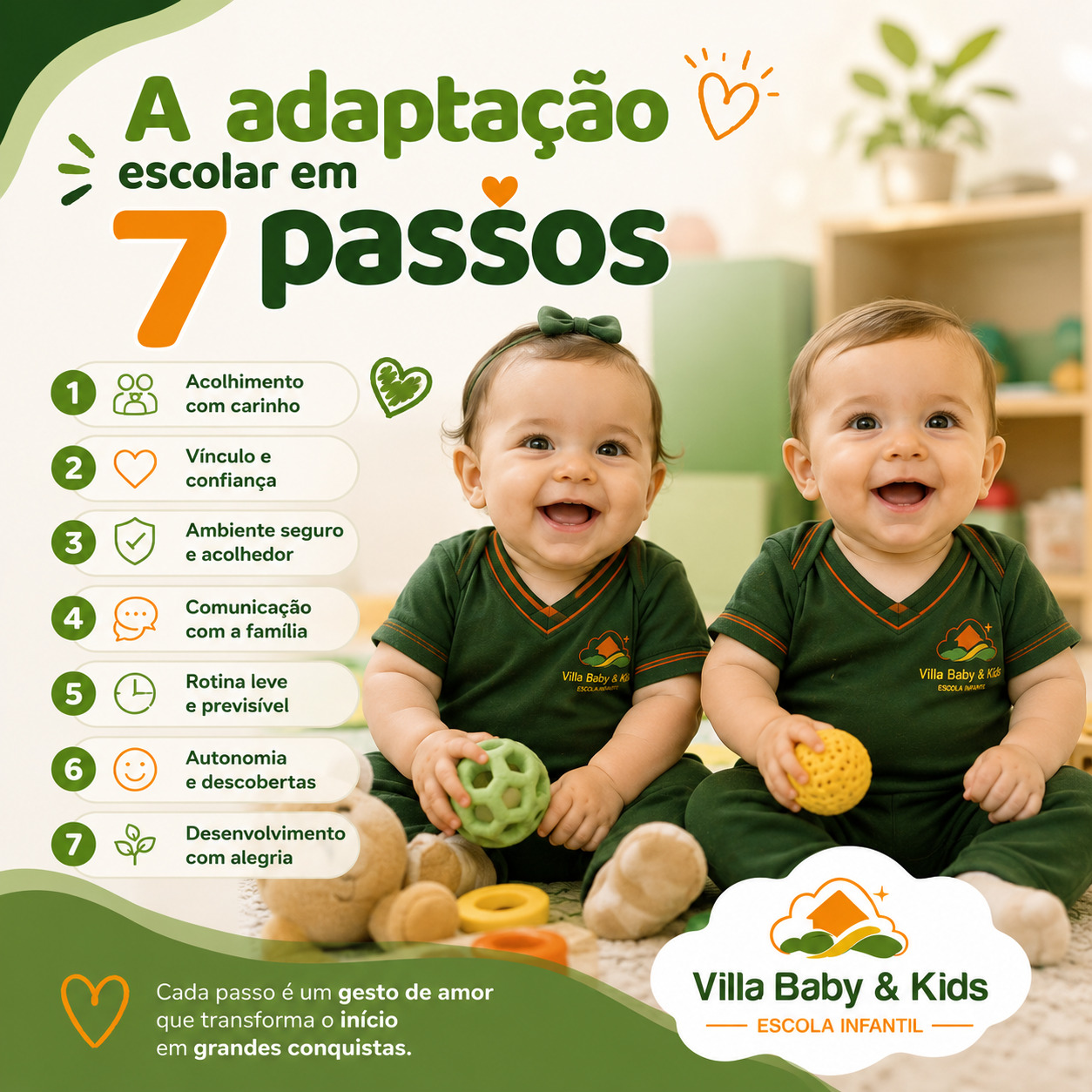 Adaptação escolar de crianças na Villa Baby & Kids